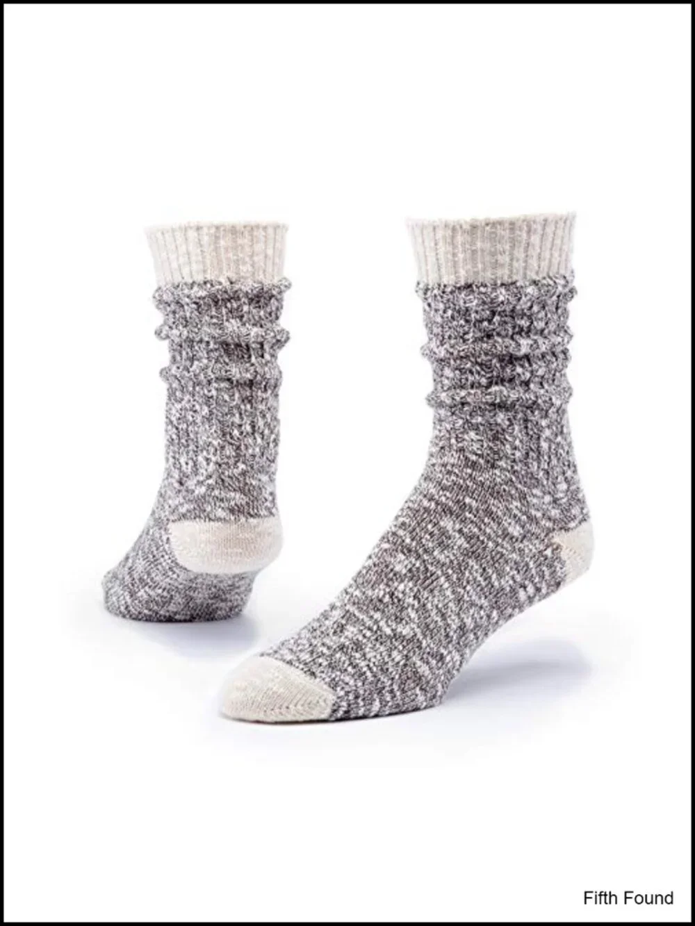 Organic Cotton Ragg Socks Unisex Mid-Calf Crew 1 Pair
